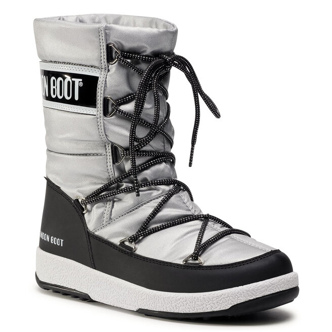 Cizme de zăpadă Moon Boot Jr G. Quilted Wp 34051400006 D Silver/Black 34051400006 imagine noua 2022