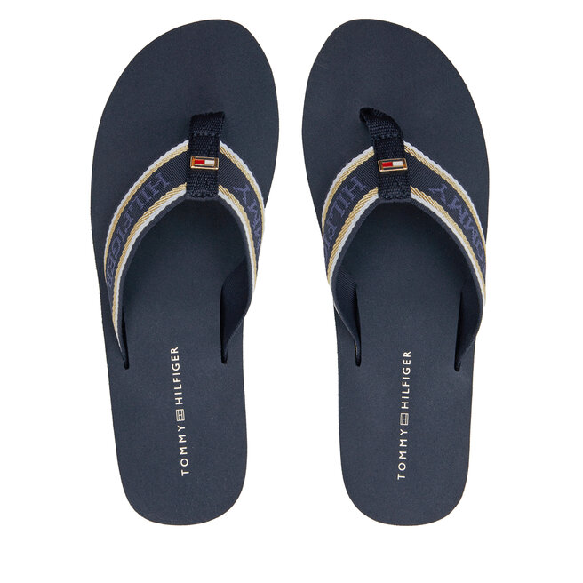Japonki Tommy Hilfiger Im Platform Beach Sandal - Granatowy