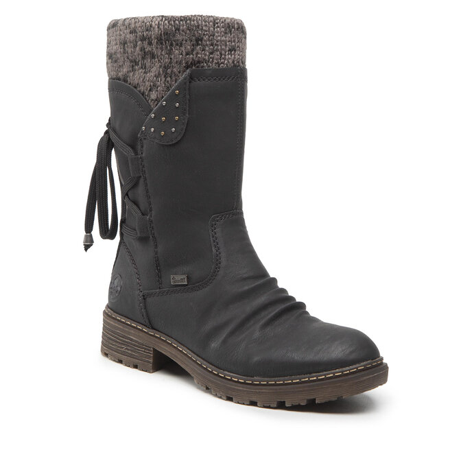 Botine Rieker Z4773-01 Schwarz