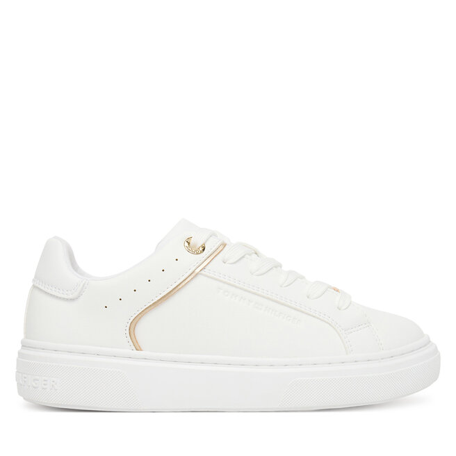 Sneakersy Tommy Hilfiger Low Cut Lace Up Sneaker - D Biały