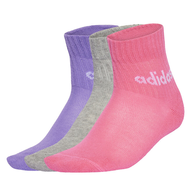 Zestaw 3 par niskich skarpet dziecięcych adidas Kids Lin Ank 5P - Kolorowy