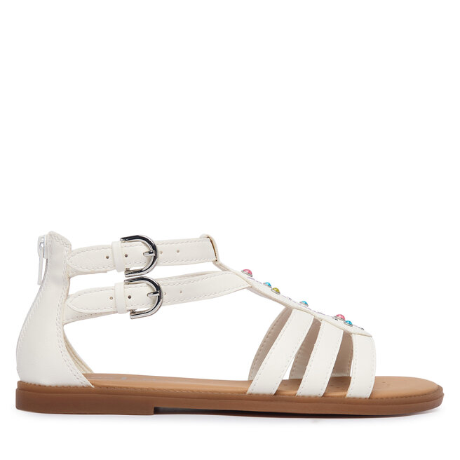 Sandały Geox Jr Sandal Karly J6535D 000BC C0653 D Biały - dziewczęce