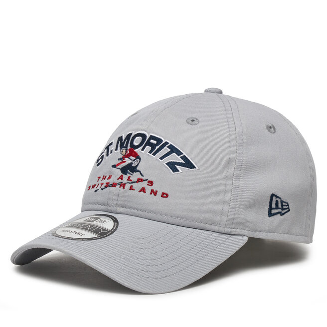 Czapka z daszkiem New Era Washed St. Moritz Ski 9TWENTY - Szary