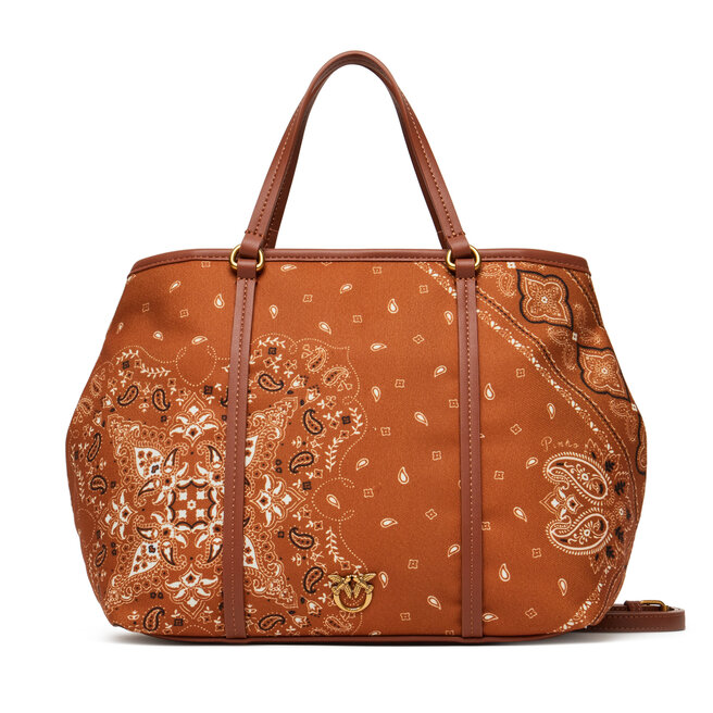Torebka PINKO Shopper Classic PE 25 PLTT 104899 - Brązowy