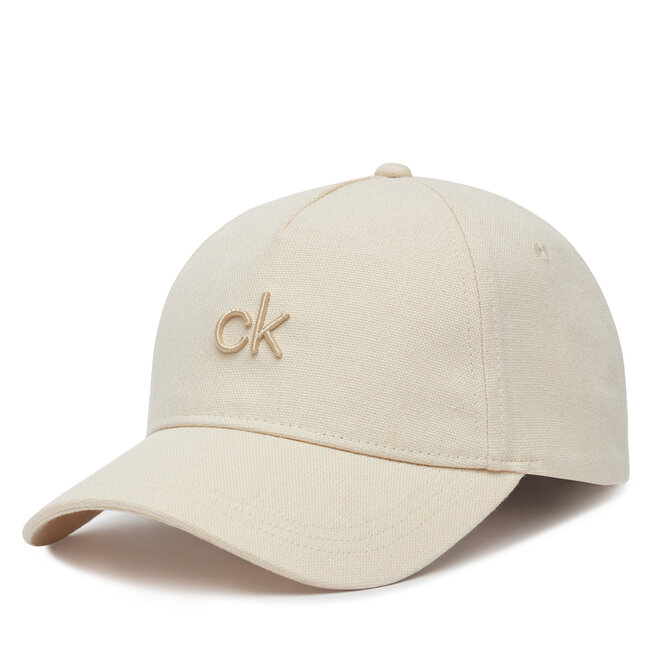 Czapka z daszkiem Calvin Klein Raised Embroidery - Écru