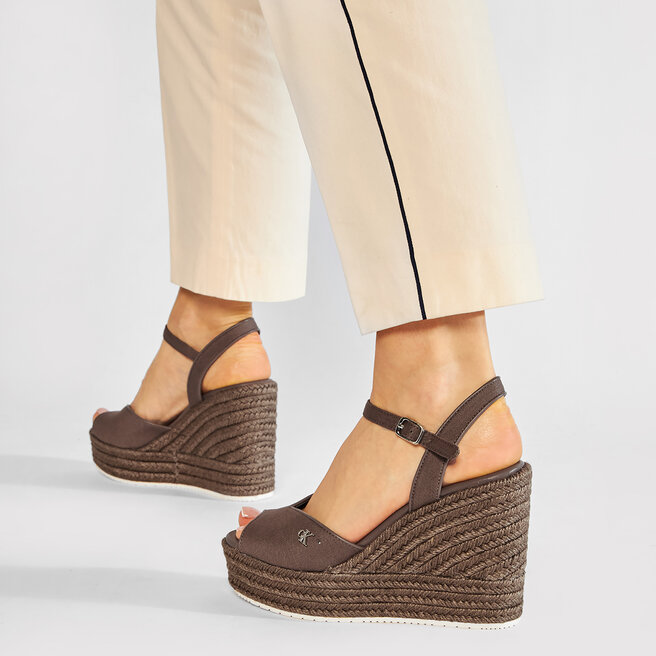 calvin klein wedge ankle strap