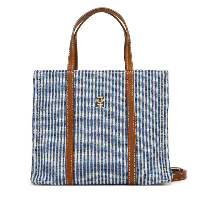 Torebka Tommy Hilfiger Th Premium Beach Le Mini Tote - Niebieski