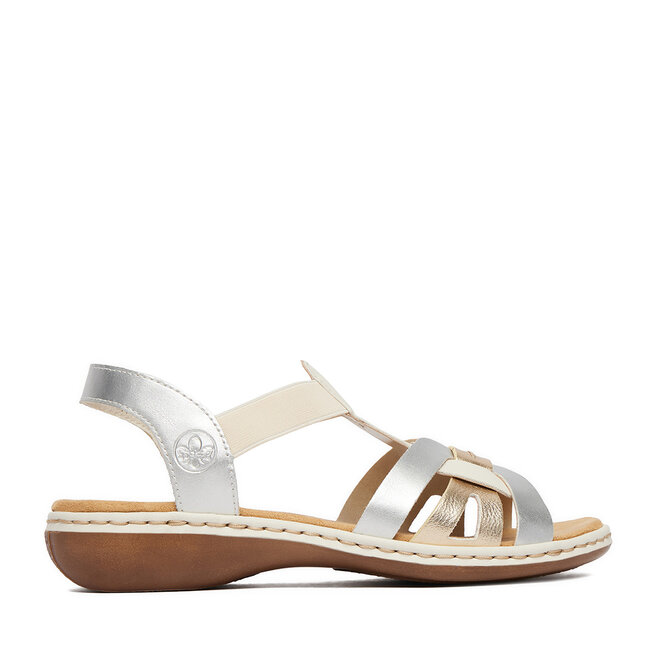 Sandały Rieker CEO-65918-91 Srebrny - kobiece