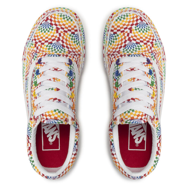 vans multi true white