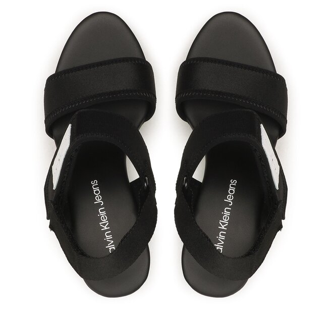 Calvin Klein Jeans Сандали Calvin Klein Jeans Wedge Sandal Badge YW0YW01028 Black BDS