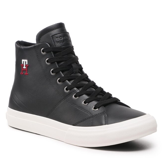 Sneakers Tommy Hilfiger Th Hi Vulc Street Leather FM0FM04739 Black BDS BDS imagine noua