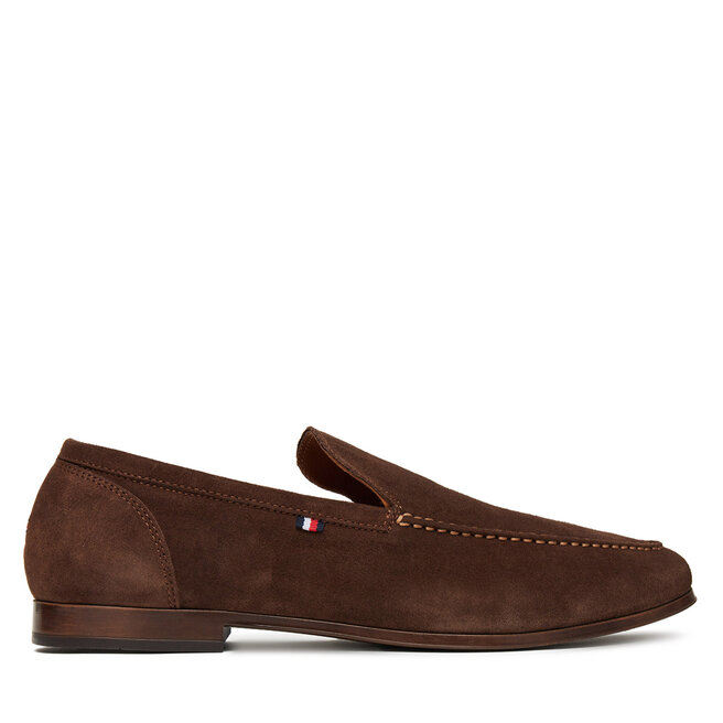 Półbuty Tommy Hilfiger Hilfiger Flexible Suede Loafer - Brązowy