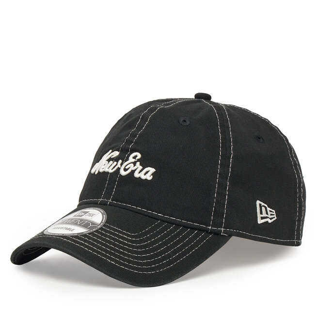 Czapka z daszkiem New Era Contrast Stitch 9TWENTY - Czarny