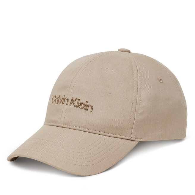 Czapka z daszkiem Calvin Klein Emb Logo - Beżowy