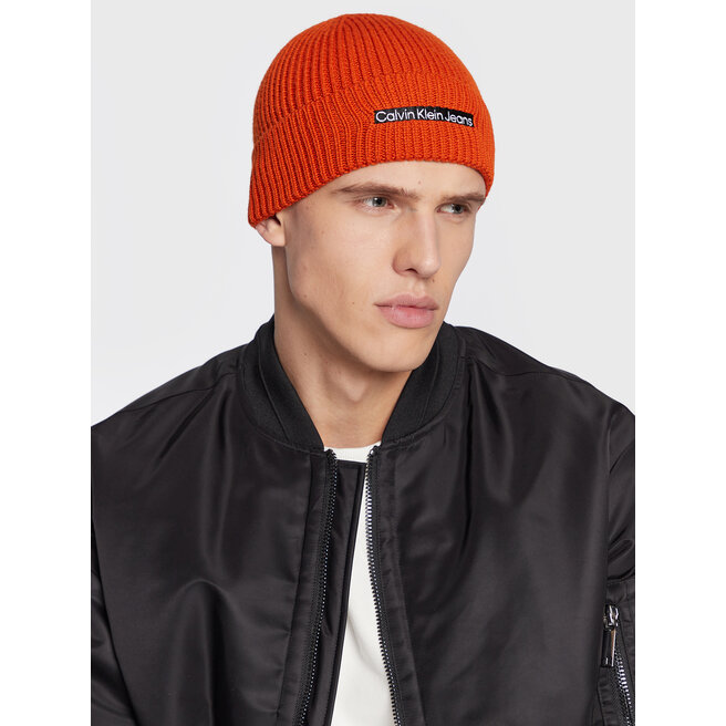 Czapka Calvin Klein Jeans Institutional - Pomarańczowy