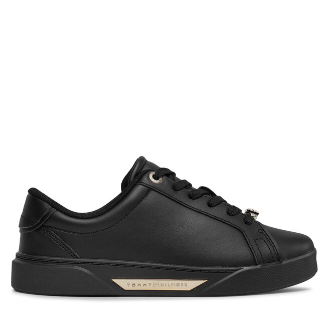 Sneakersy Tommy Hilfiger Golden Hw Court Sneaker - Czarny