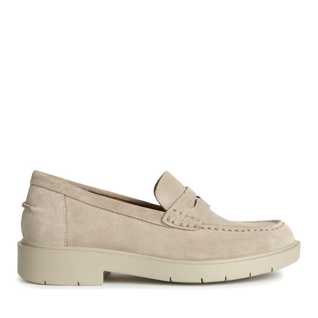 Loafersy Geox D Spherica Ec1 B D65DKB 00022 C5004 Beżowy - kobiece