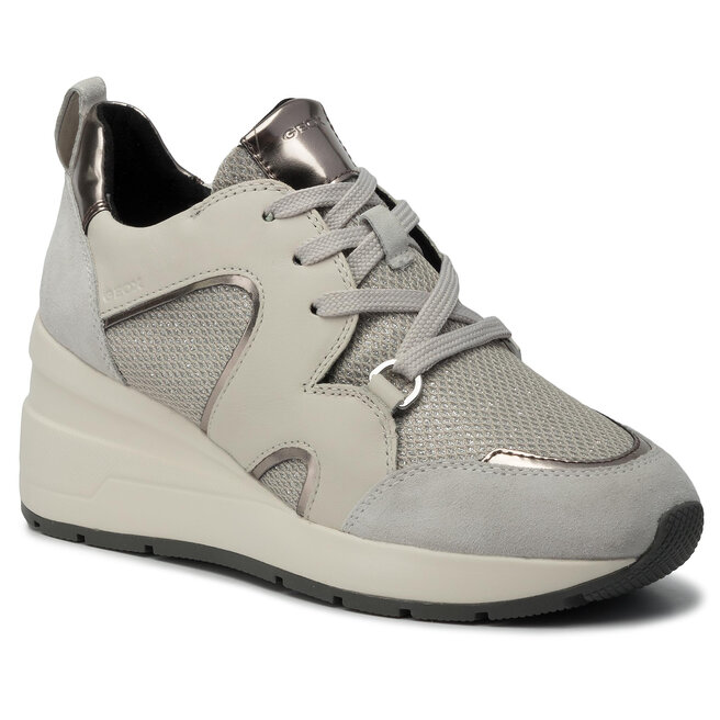 Laisvalaikio batai Geox D Zosma A D948LA 0DV85 C0628 Silver/Off Wht •  Www.eavalyne.lt