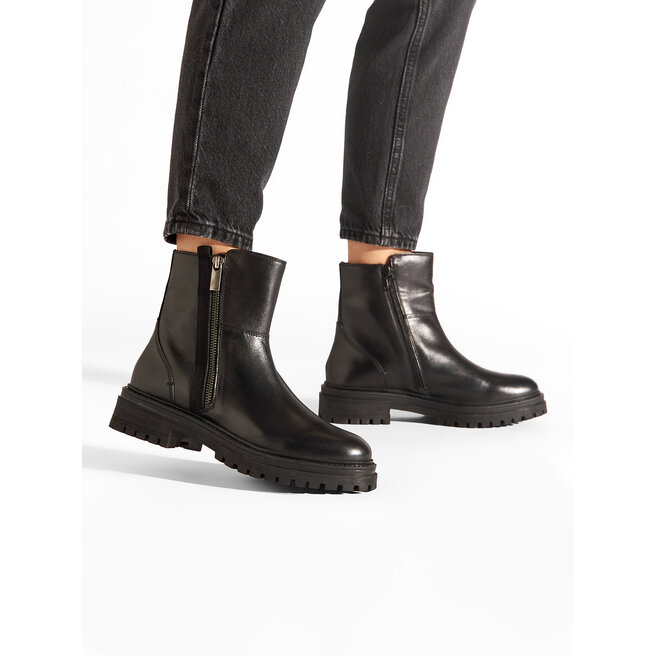 Geox Polokozačky Geox D Iridea O D26HRO 00043 C9999 Black