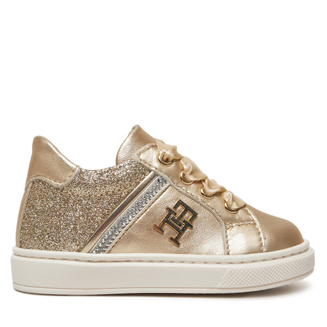 Sneakersy Tommy Hilfiger Sneaker Bassa Allacciata - M Złoty