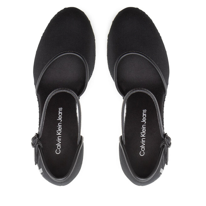 Calvin Klein Jeans Alpargatas Calvin Klein Jeans Wedge Sandal Close Toe Co YW0YW00569 Black BDS