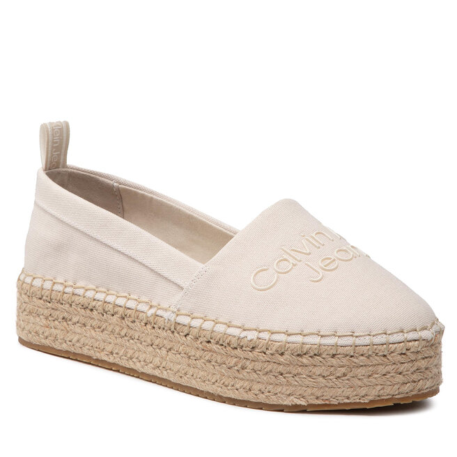 flatform espadrilles white