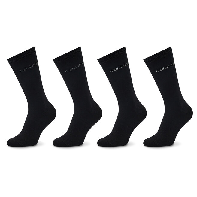 Set de 4 perechi de șosete lungi pentru bărbați Calvin Klein 701219836 Black Combo 001 001 imagine noua