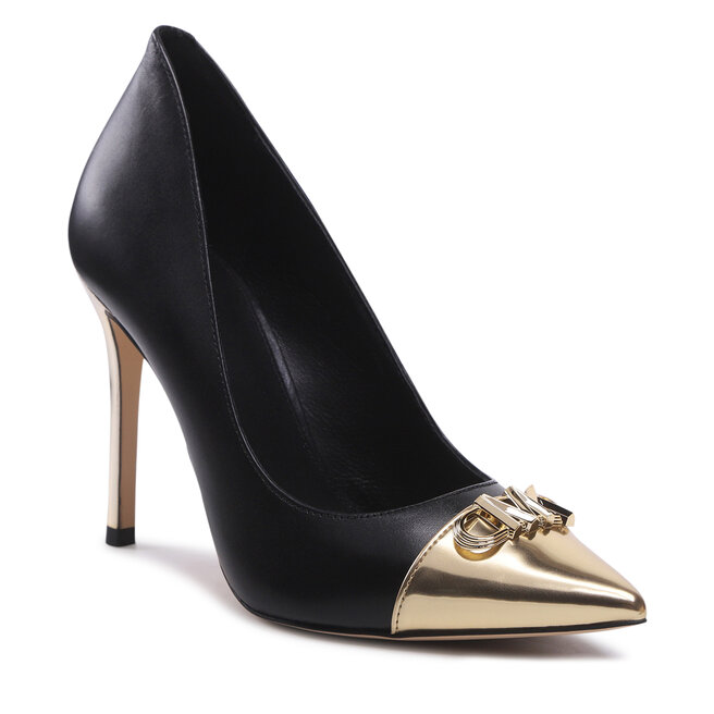 Pantofi cu toc subțire MICHAEL Michael Kors Parker Pump 40F2PKHP4L Blk/Gold 40F2PKHP4L imagine noua