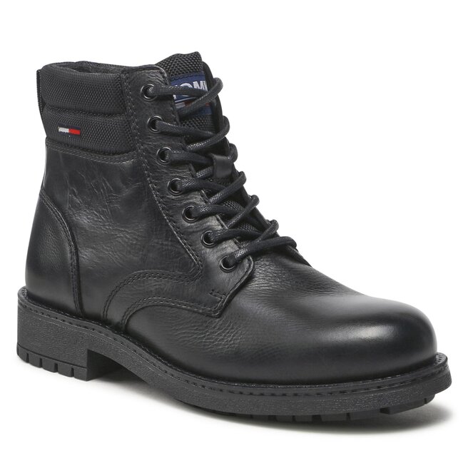 Ορειβατικά παπούτσια Tommy Jeans Classic Short Lace Up Boot EM0EM01057 Black BDS