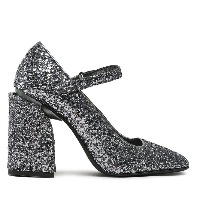Pinko Poltopánky Pinko Claudie Mary Jane PE 23 BLKS1 100862 A0O4 Gun Metal ZZI