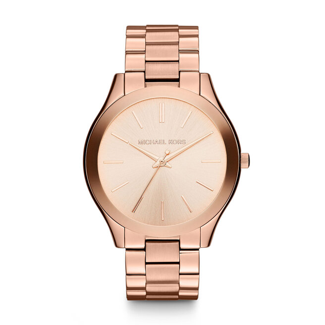 Michael Kors Часовник Michael Kors Slim Runway MK3197 Rose Gold/Rose Gold