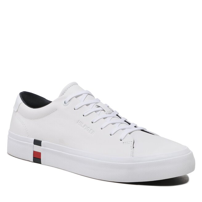 Sneakers Tommy Hilfiger Modern Vulc Corporate Leather FM0FM04351 White YBR Corporate imagine noua gjx.ro