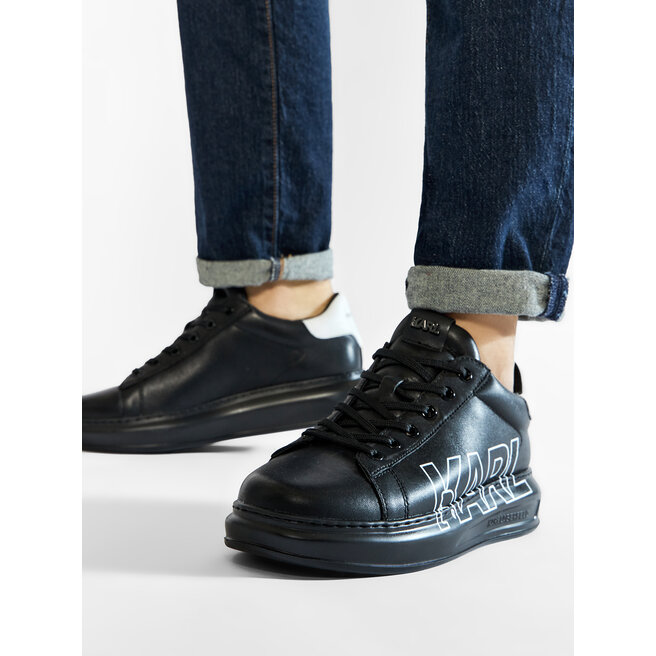 KARL LAGERFELD Sneakersy KARL LAGERFELD KL52523 Black Lthr/Mono