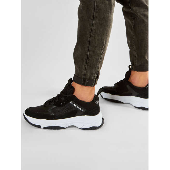 Calvin klein marvin trainers black sales