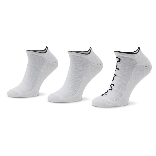 Set de 3 perechi de șosete lungi pentru bărbați Calvin Klein 701218724 White 002 002