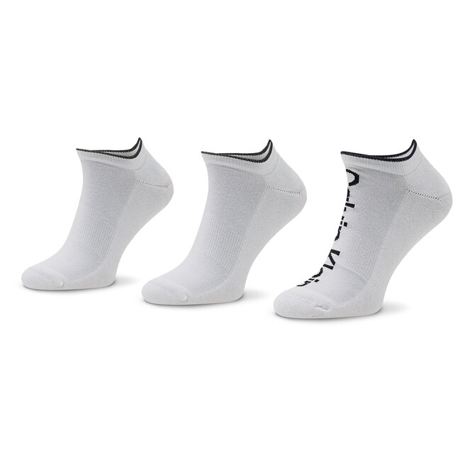 Σετ ψηλές κάλτσες ανδρικές 3 τεμαχίων Calvin Klein 701218724 White 002