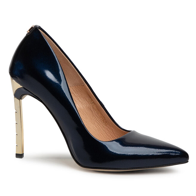 R.Polański High Heels R.Polański 0808 Granatowy Lakier