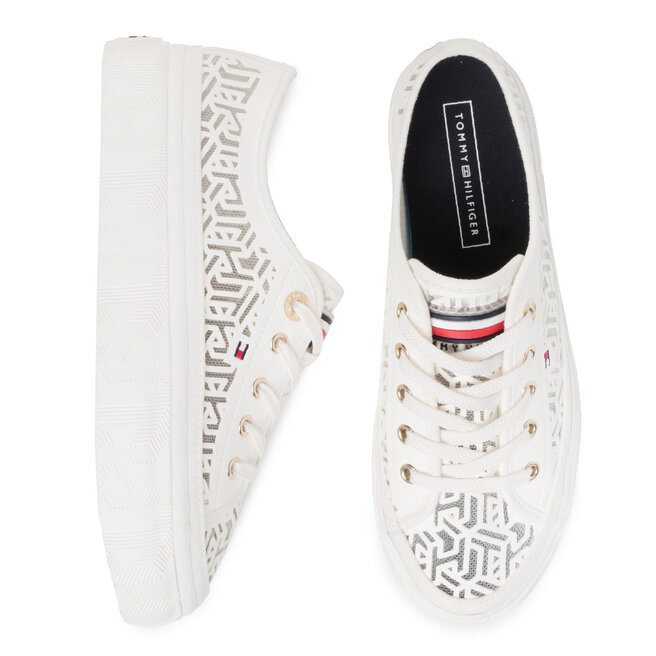 Sneakersy Tommy Hilfiger Monogram Flatform Sneaker FW0FW04698