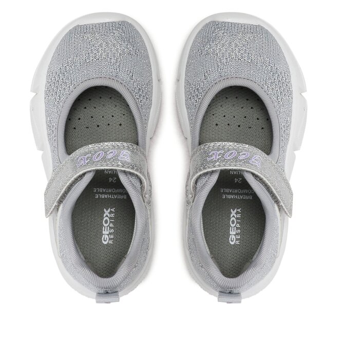 Geox Балеринки Geox J Aril Girl J35DLF07QBCC1007 M Silver