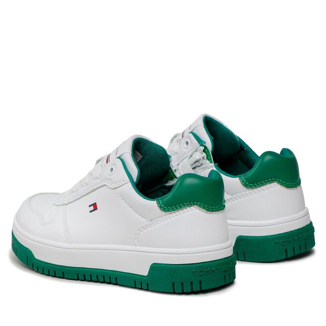 Tommy Hilfiger Sneakers Tommy Hilfiger Low Cut Lace-Up Sneaker T3X9-32871-1355 M White/Green X165