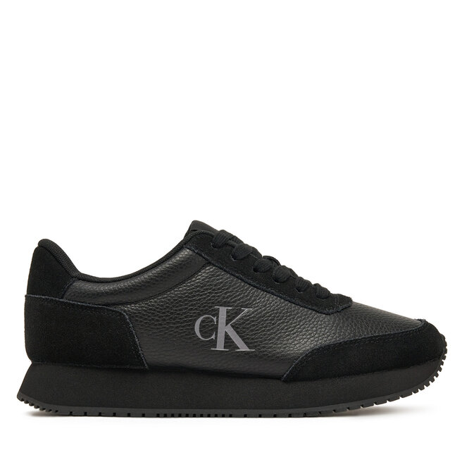 Sneakersy Calvin Klein Jeans Runner Laceup Low Mix Mg - Czarny