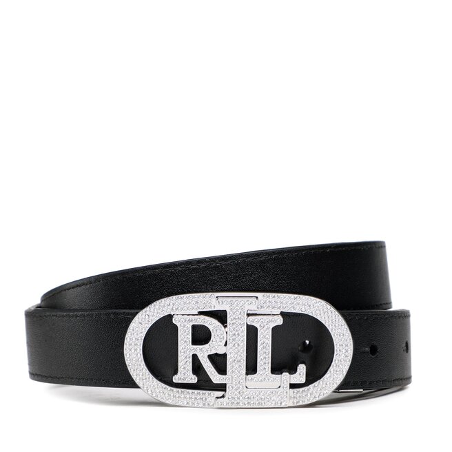 Lauren Ralph Lauren Дамски колан Lauren Ralph Lauren Oval Rev 25 412883817001 Black/Black
