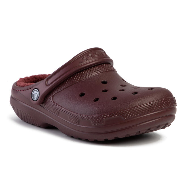 Maroon online fuzzy crocs