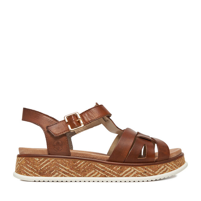 Sandały Rieker W0853-24 Brązowy - kobiece