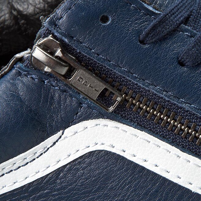 Vans old skool shop dress blue leather