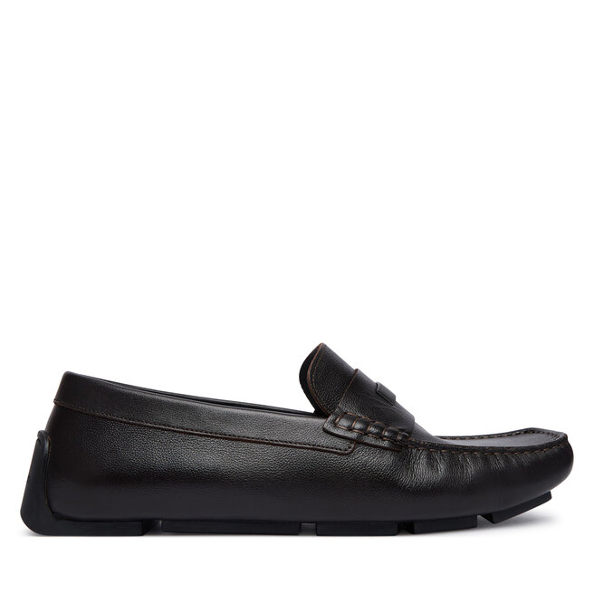 Mokasyny Calvin Klein Driver Hdw Lth HM0HM02264 Brązowy ciemny