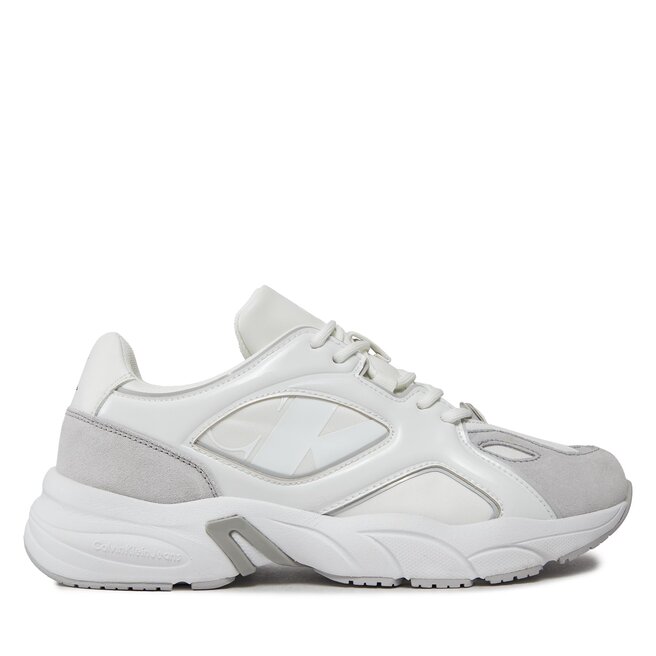 Sneakersy Calvin Klein Jeans Retro Tennis Low Lace Mix Nbs Lu - Biały