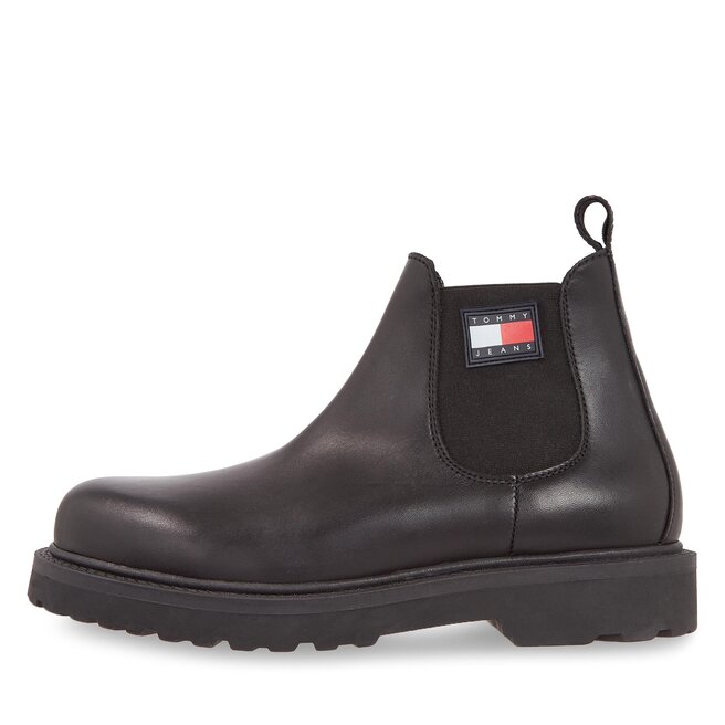 Tommy Jeans Ghete Tommy Jeans Tjm Napa Leather EM0EM01254 Black BDS