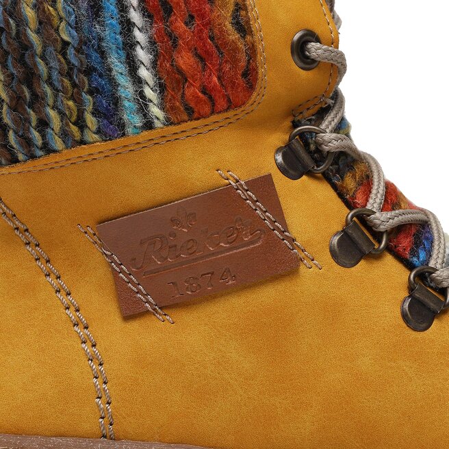 Rieker Polokozačky Rieker Z6743-68 Honig / Nuss / Orange-Multi 68