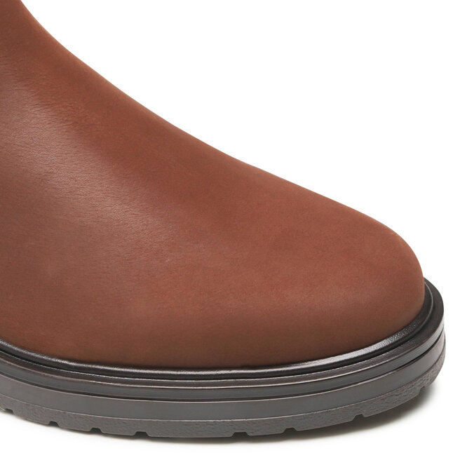 Tommy Hilfiger Боти тип челси Tommy Hilfiger Th Coin Flat Boot FW0FW06742 Truffle Brown GT7